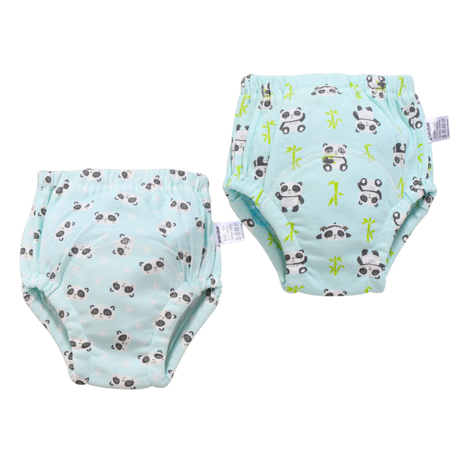 Insular 2 Pcs Training Pants Underwear 6 Layers Breathable Cotton Toddler Potty Training Underwear